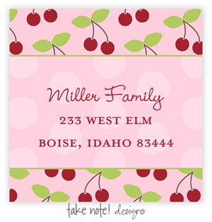 Take Note Designs - Address Labels (Cherry and Polka)
