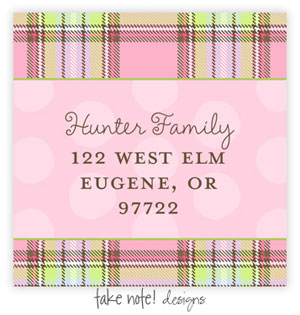 Take Note Designs - Address Labels (Pretty Perfect Plaid) Take Note Designs - Address Labels (Pretty Perfect Plaid)