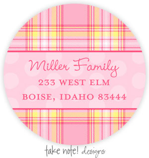 Take Note Designs - Address Labels (Daisy Plaid)