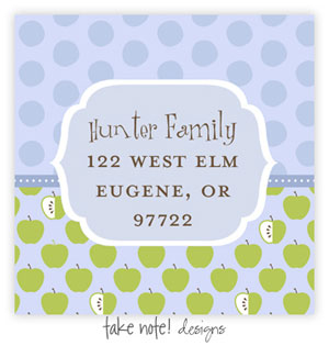 Take Note Designs - Address Labels (Green Apple and Blue)