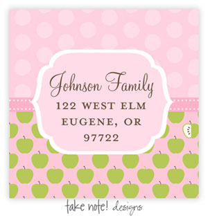 Take Note Designs - Address Labels (Green Apple and Pink)