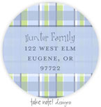 Take Note Designs - Address Labels (Sweet Baby Boy Plaid)