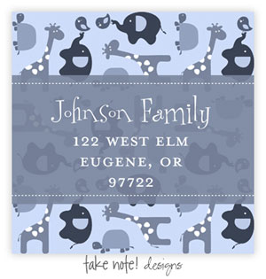 Take Note Designs - Address Labels (Zoo Blue) Take Note Designs - Address Labels (Zoo Blue)