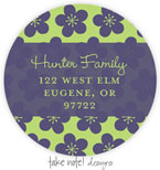 Take Note Designs - Address Labels (Purple Floral and Green)