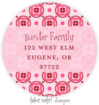 Take Note Designs - Address Labels (Floral Circles Red and Pink)