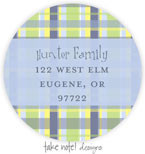 Take Note Designs - Address Labels (Yellow and Blue Plaid)