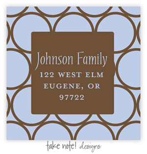 Take Note Designs - Address Labels (Blue Eames Dot)