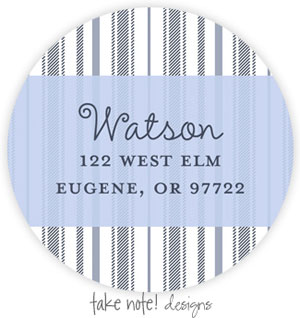 Take Note Designs - Address Labels (Pinstripe PJ's)