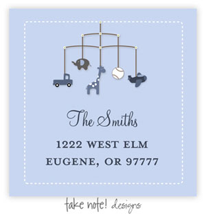 Take Note Designs - Address Labels (Boy Mobile)