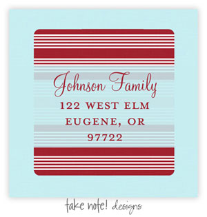 Take Note Designs - Address Labels (Aqua and Red Band) Take Note Designs - Address Labels (Aqua and Red Band)