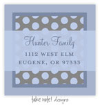 Take Note Designs - Address Labels (Pewter and Blue Dots)