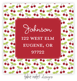 Take Note Designs - Address Labels (Vintage Cherry) Take Note Designs - Address Labels (Vintage Cherry)