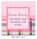 Take Note Designs - Address Labels (Purple Plaid and Pink)