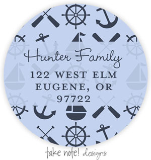 Take Note Designs - Address Labels (Sailor Blue)