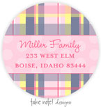 Take Note Designs - Address Labels (Little Girl Plaid)