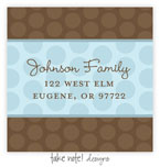 Take Note Designs - Address Labels (Aqua and Brown Dots)