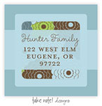 Take Note Designs - Address Labels (Fun Floral and Aqua Band)