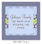 Take Note Designs - Address Labels (Dots on Stripes in Blue)
