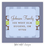 Take Note Designs - Address Labels (Dots on Stripes in Blue)