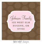 Take Note Designs - Address Labels (Brown Polka Pink Tag)