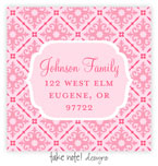 Take Note Designs - Address Labels (Pink Fancy Damask)