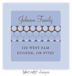 Take Note Designs - Address Labels (Simple Dots Band on Blue)
