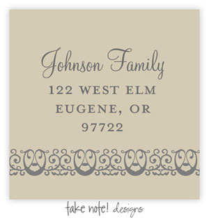 Take Note Designs - Address Labels (Scroll Band)