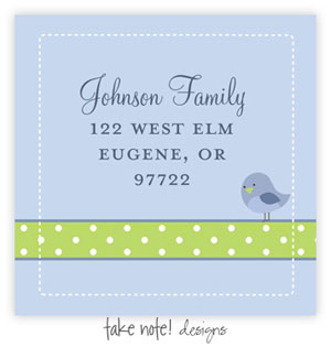 Take Note Designs - Address Labels (Blue Bird )