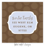 Take Note Designs - Address Labels (Brown Polka Blue Tag)