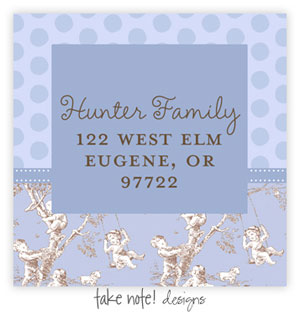 Take Note Designs - Address Labels (Blue Toile) Take Note Designs - Address Labels (Blue Toile)