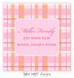 Take Note Designs - Address Labels (Orange Sherbet Plaid)