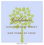 Take Note Designs - Address Labels (Green Tree on Blue - Jewish New Year)