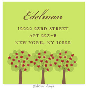 Take Note Designs - Address Labels (Three Modern Apple Trees - Jewish New Year)