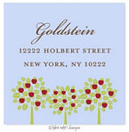 Take Note Designs - Address Labels (Three Apple Trees on Blue - Jewish New Year)