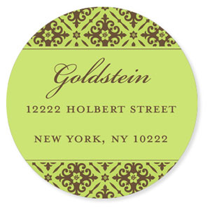 Take Note Designs - Address Labels (Pomegranate Blossoms Green - Jewish New Year)