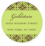 Take Note Designs - Address Labels (Pomegranate Blossoms Green - Jewish New Year)