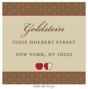 Take Note Designs - Address Labels (Honeycomb and Apples - Jewish New Year)