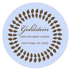 Take Note Designs - Address Labels (Circle Vine on Blue - Jewish New Year)