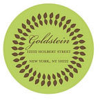 Take Note Designs - Address Labels (Circle Vine on Green - Jewish New Year)