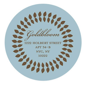 Take Note Designs - Address Labels (Circle Vine on Aqua - Jewish New Year)