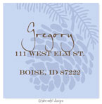 Take Note Designs - Address Labels (Blue Pinecone - Fall/Thanksgiving)