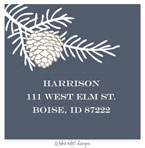 Take Note Designs - Address Labels (Navy Pinecone - Fall/Thanksgiving)