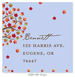 Take Note Designs - Address Labels (Falling Leaves - Fall/Thanksgiving)