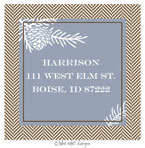 Take Note Designs - Address Labels (Blue and Brown Tweed - Fall/Thanksgiving)