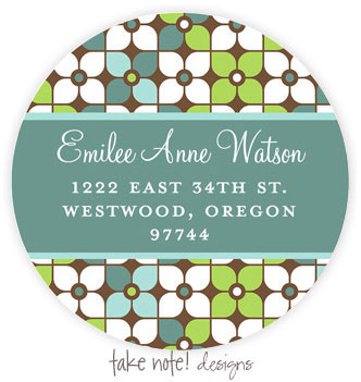 Take Note Designs - Address Labels (Pool Flower Grid - Graduation)