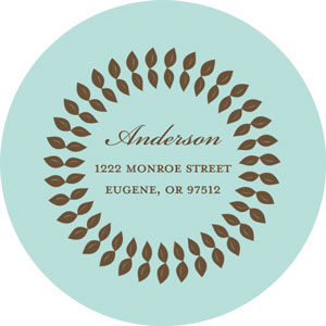 Take Note Designs - Address Labels (Vine Monogram Tiffany - Baptism)