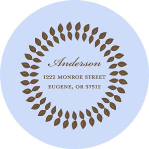 Take Note Designs - Address Labels (Vine Monogram Blue - Baptism)