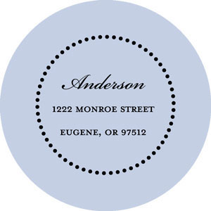 Take Note Designs - Address Labels (Blue Circle Dot - Baptism)