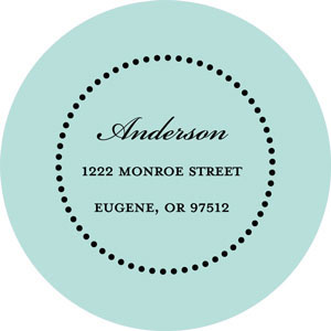 Take Note Designs - Address Labels (Tiffany Circle Dot - Baptism)