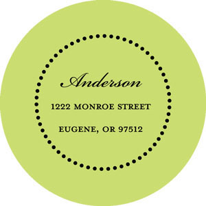 Take Note Designs - Address Labels (Green Circle Dot - Baptism)